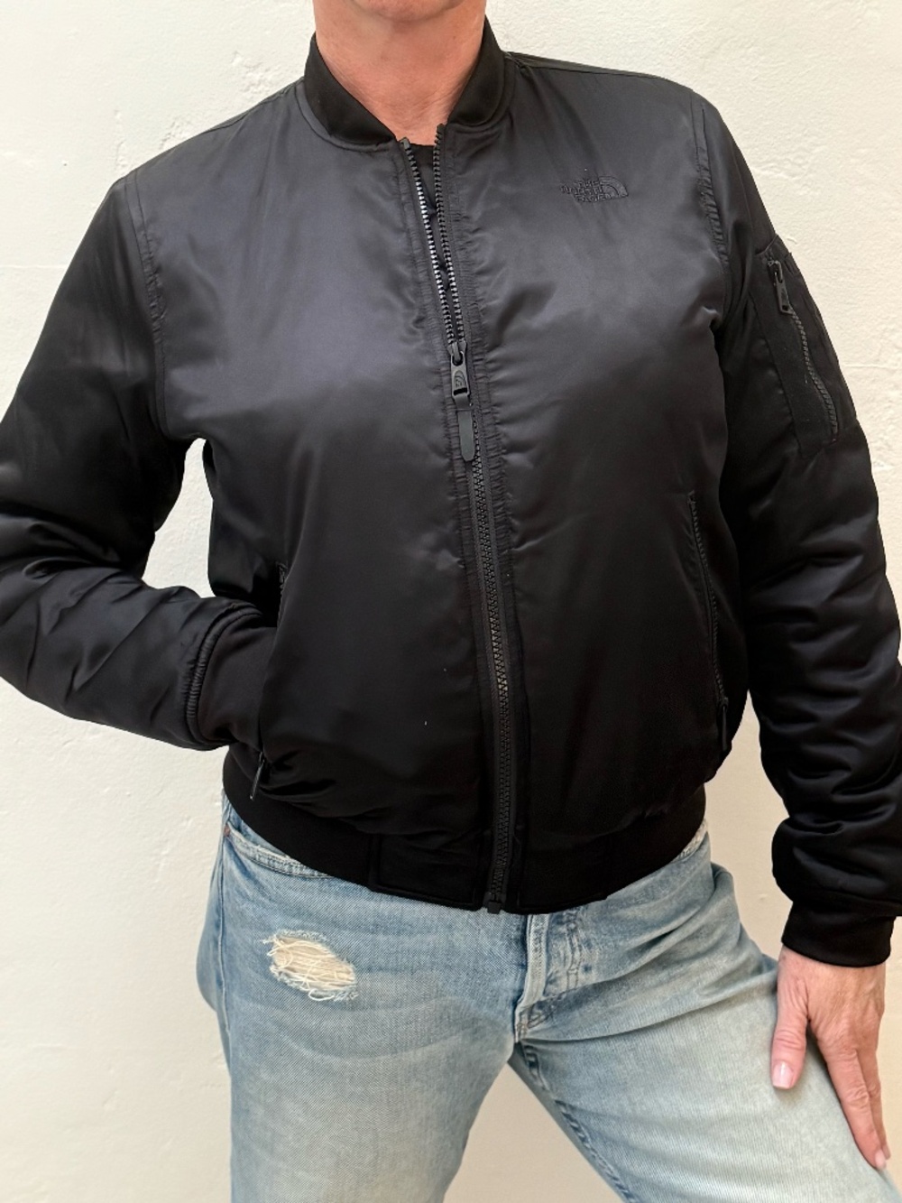 North Face Women's Black Bomber Jacket